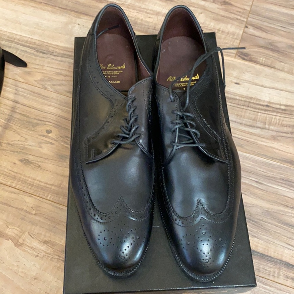 Allleb Edmonds black leather shoes